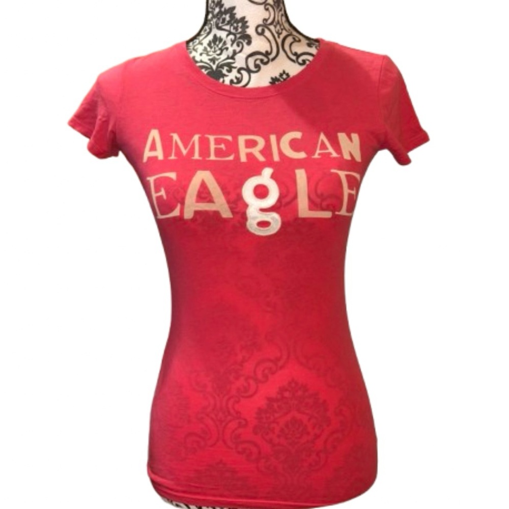 American Eagle Outfitters Women's XS Pink Vintage Fitted Graphic Tee